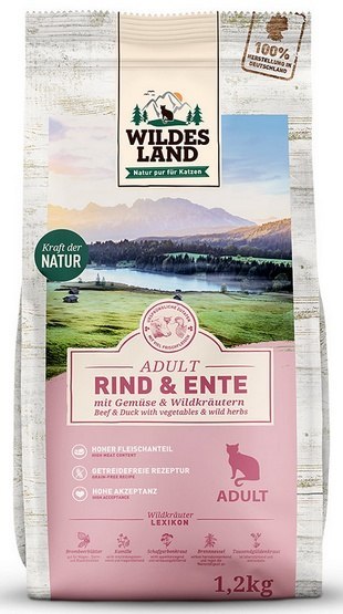 Wildes Land Cat Classic Adult Rind & Ente 1,2kg Wildes Land Cat Classic Adult Rind & Ente 1,2kg