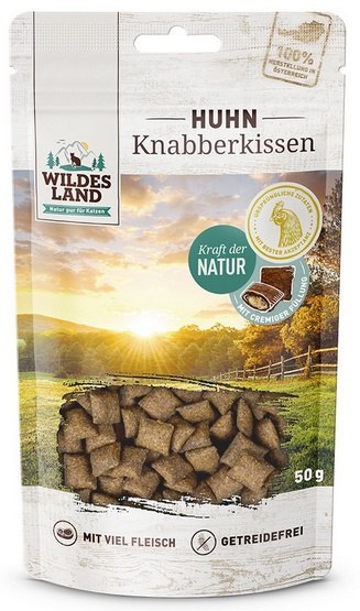 Wildes Land Cat Knabberkissen Huhn 50g Wildes Land Cat Knabberkissen Huhn 50g