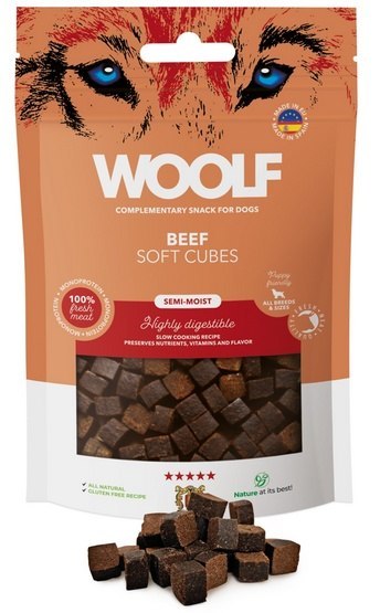 Woolf Soft Cubes Monoprotein Beef 100g Woolf Soft Cubes Monoprotein Beef 100g
