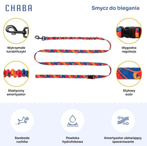 CHABA Smycz z amortyzatorem do biegania Story III L 25mm/280cm Aussie CHABA Smycz z amortyzatorem do biegania Story III L 25mm/280cm Aussie