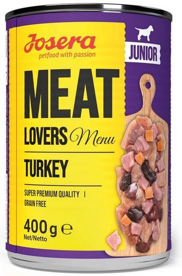 Josera Meat Lovers Menu Junior Indyk puszka 400g Josera Meat Lovers Menu Junior Indyk puszka 400g