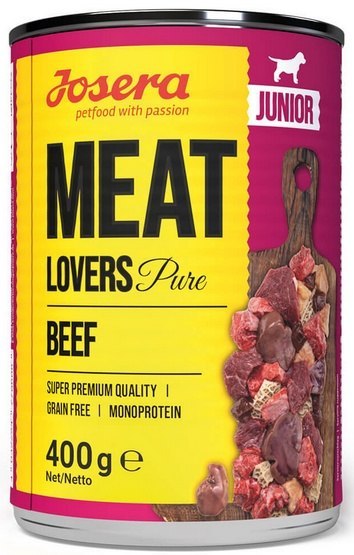 Josera Meat Lovers Pure Junior Wołowina puszka 400g Josera Meat Lovers Pure Junior Wołowina puszka 400g