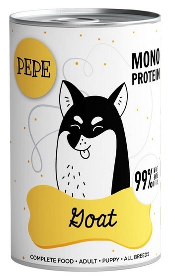 Paka Zwierzaka PEPE Goat (koza) puszka 400g Paka Zwierzaka PEPE Goat (koza) puszka 400g