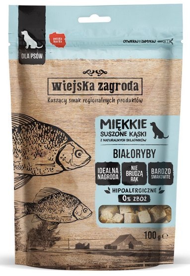 Wiejska Zagroda Przysmak Kąski - białoryby 100g Wiejska Zagroda Przysmak Kąski - białoryby 100g