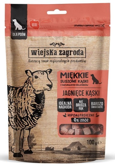 Wiejska Zagroda Przysmak Kąski - jagnięcina 100g Wiejska Zagroda Przysmak Kąski - jagnięcina 100g