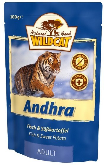 Wildcat Andhra - ryby i bataty saszetka 100g Wildcat Andhra - ryby i bataty saszetka 100g