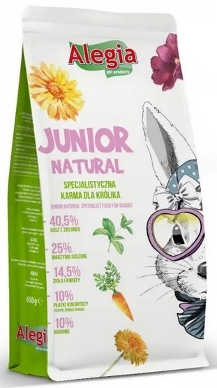 Alegia Junior Natural dla królika 650g Alegia Junior Natural dla królika 650g