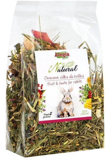 Alegia Natural Owocowe ziółka dla królika 130g Alegia Natural Owocowe ziółka dla królika 130g