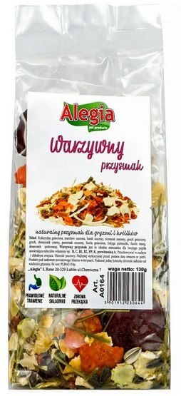 Alegia Natural Przysmak warzywny 130g Alegia Natural Przysmak warzywny 130g