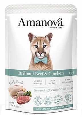 Amanova Kot Brilliant Beef & Chicken saszetka 85g