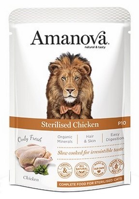 Amanova Kot Sterilised Chicken saszetka 85g