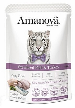 Amanova Kot Sterilised Fish & Turkey saszetka 85g