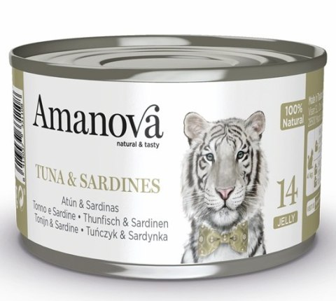 Amanova Kot Tuna & Sardines w galaretce puszka 70g