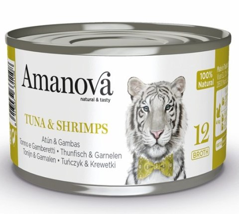 Amanova Kot Tuna & Shrimps w bulionie puszka 70g Amanova Kot Tuna & Shrimps w bulionie puszka 70g