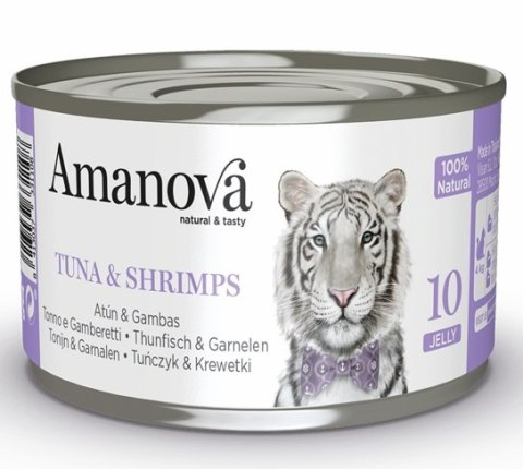 Amanova Kot Tuna & Shrimps w galaretce puszka 70g