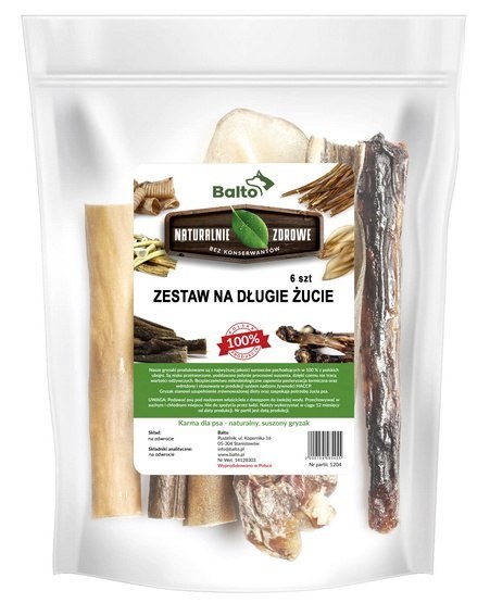 Balto Zestaw gryzaków na długie żucie 6szt Balto Zestaw gryzaków na długie żucie 6szt