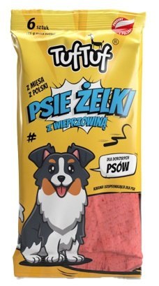 TUF TUF Psie Żelki - Paski z wieprzowiną 6szt TUF TUF Psie Żelki - Paski z wieprzowiną 6szt