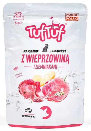 TUF TUF Wieprzowina z ziemniakami dla psa saszetka 500g TUF TUF Wieprzowina z ziemniakami dla psa saszetka 500g