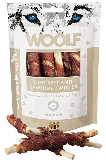 Woolf Chicken & Rawhide Twister 100g Woolf Chicken & Rawhide Twister 100g