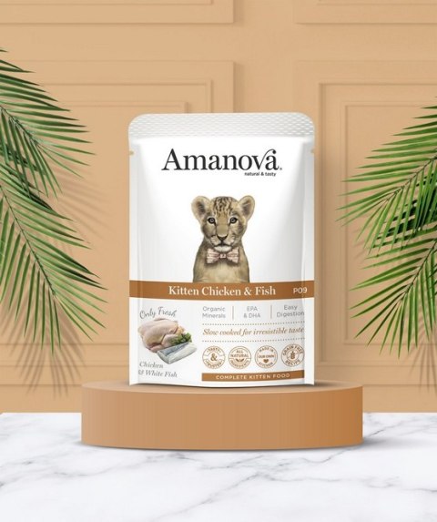 Amanova Kot Kitten Chicken & Fish saszetka 85g Amanova Kot Kitten Chicken & Fish saszetka 85g