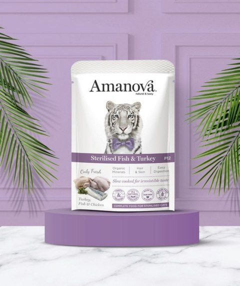 Amanova Kot Sterilised Fish & Turkey saszetka 85g