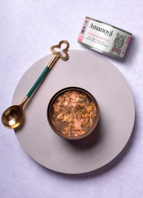 Amanova Kot Tuna & Seaweed w galaretce puszka 70g Amanova Kot Tuna & Seaweed w galaretce puszka 70g