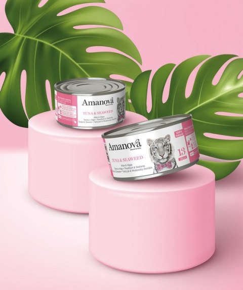 Amanova Kot Tuna & Seaweed w galaretce puszka 70g Amanova Kot Tuna & Seaweed w galaretce puszka 70g
