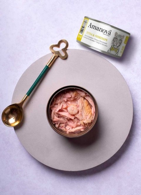 Amanova Kot Tuna & Shrimps w bulionie puszka 70g Amanova Kot Tuna & Shrimps w bulionie puszka 70g