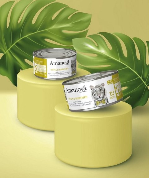 Amanova Kot Tuna & Shrimps w bulionie puszka 70g Amanova Kot Tuna & Shrimps w bulionie puszka 70g