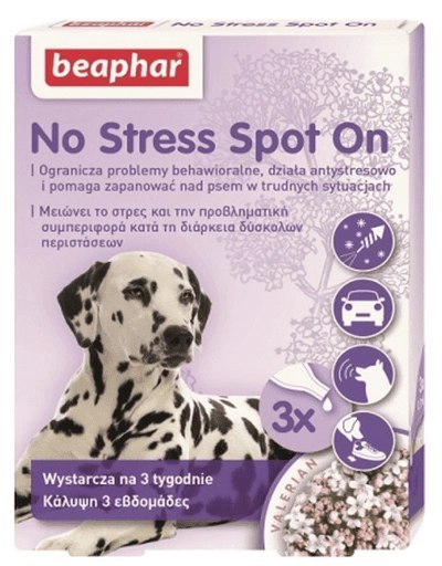 BEAPHAR No Stress Spot On Dla Psów 3x0,7ml BEAPHAR No Stress Spot On Dla Psów 3x0,7ml