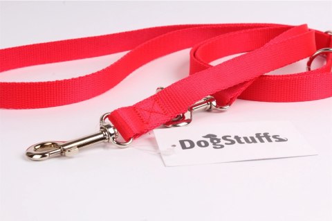 DogStuffs Smycz Regulowana - Czerwona 15mm/220cm